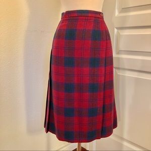 Versatile Plaid Pleated Skirt